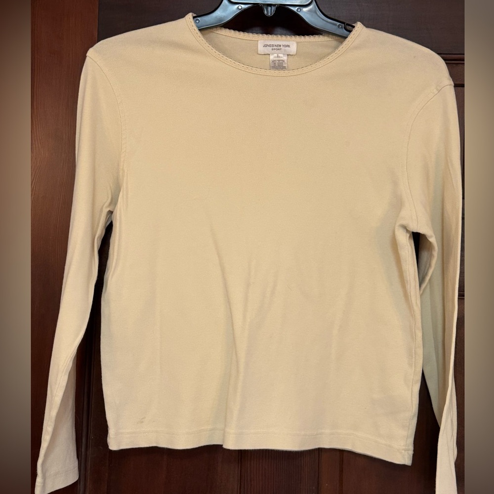 Jones New York Sport Beige Long Sleeve Top